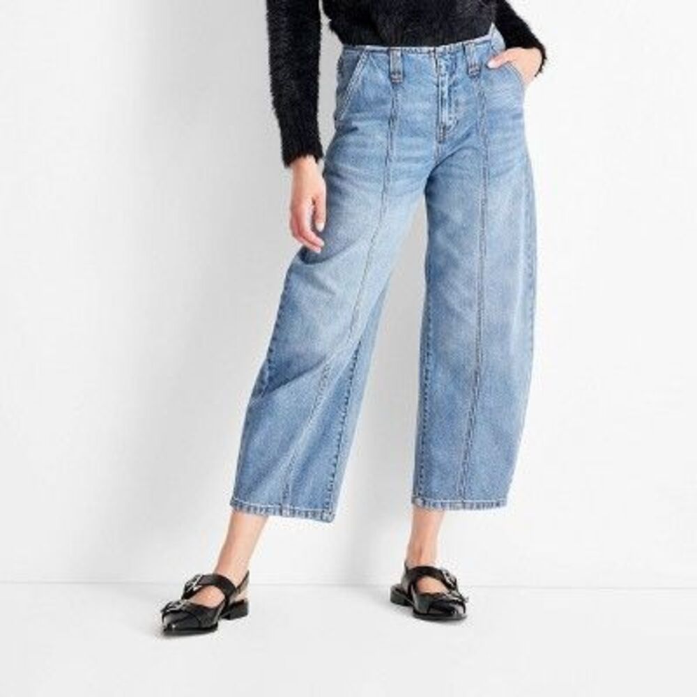 Future Collective Barrel Jeans - Light Blue